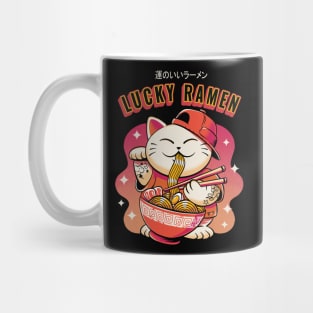 Lucky Ramen Cat Japanese Style Funny Gift For Ramen Lover Gift Mug